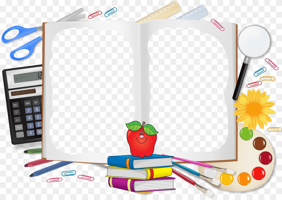 School Materials Clipart Throughout School Supplies Clipart, Book, Publication, Electronics, Adult Free Png Download
