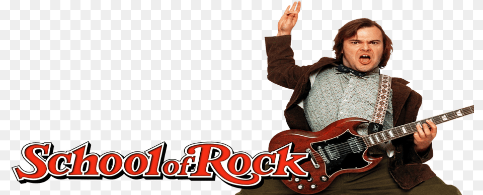 School Of Rock, Bass Guitar, Guitar, Musical Instrument, Person Free Png Download