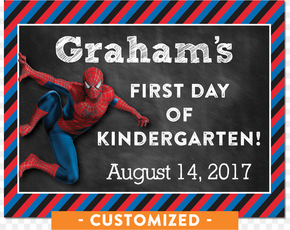 School Sign Spiderman Date Spiderman Back To School Signs, Advertisement, Poster, Adult, Female Png