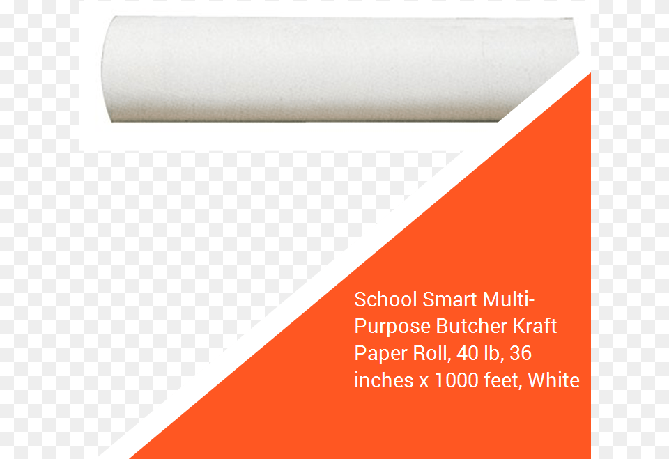 School Smart Multi Purpose Butcher Kraft Paper Roll Coquelicot, Text Free Transparent Png