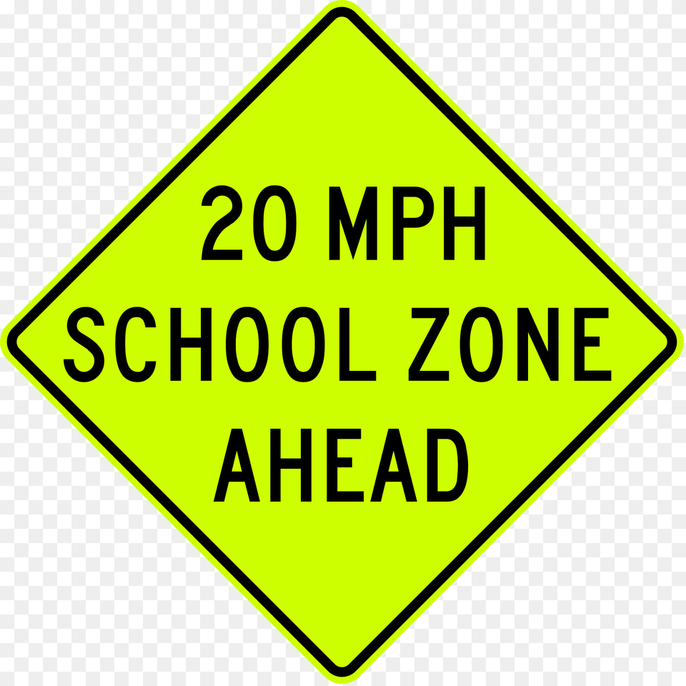 School Speed Zone Ahead Word Legend Clipart, Sign, Symbol, Road Sign Free Png Download