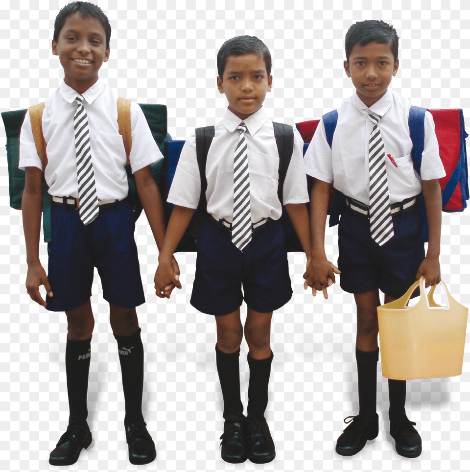 School Student On Unifrom Boy School Student, Accessories, Tie, Shorts, Clothing Free Png Download