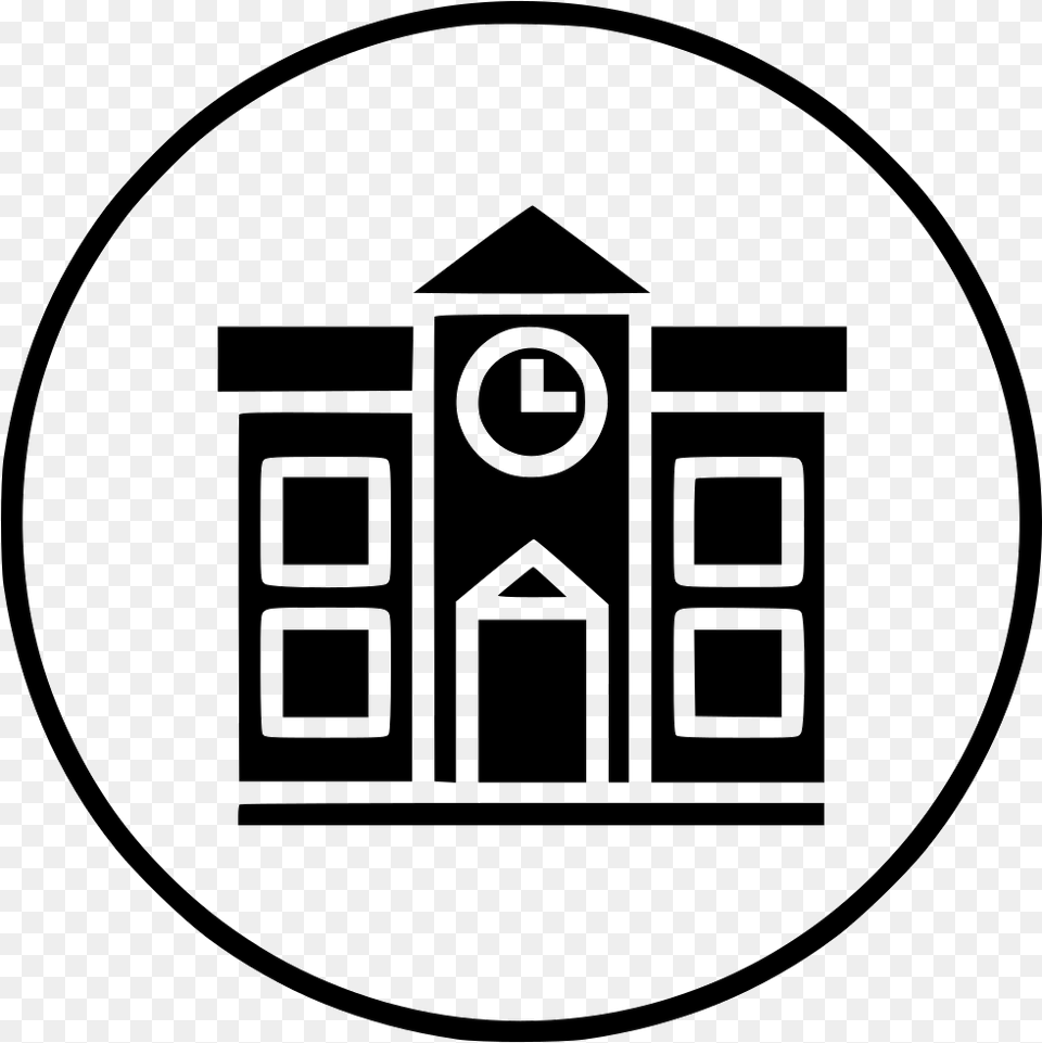 School Study Building Structure Architect Education, Stencil, Symbol Free Png Download
