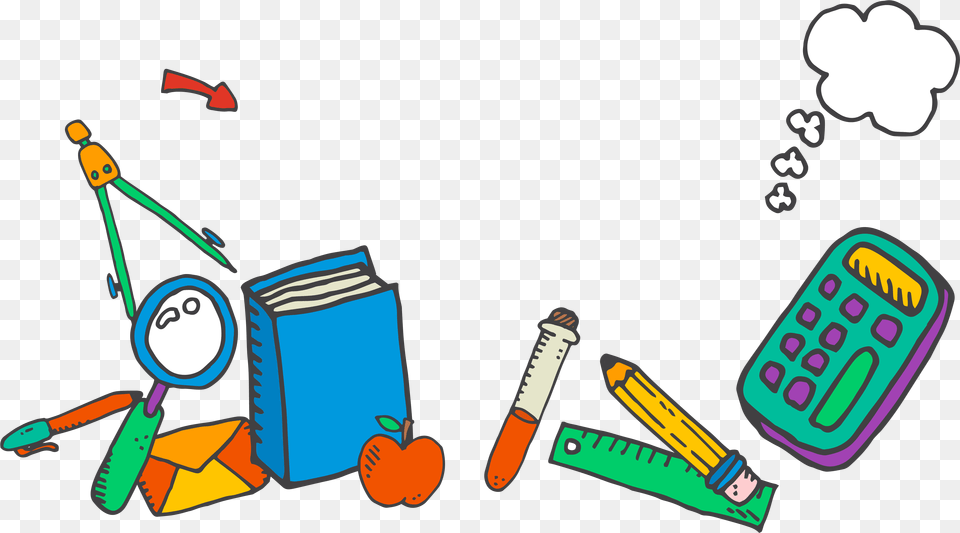 School Supplies Background Clipart Png Image