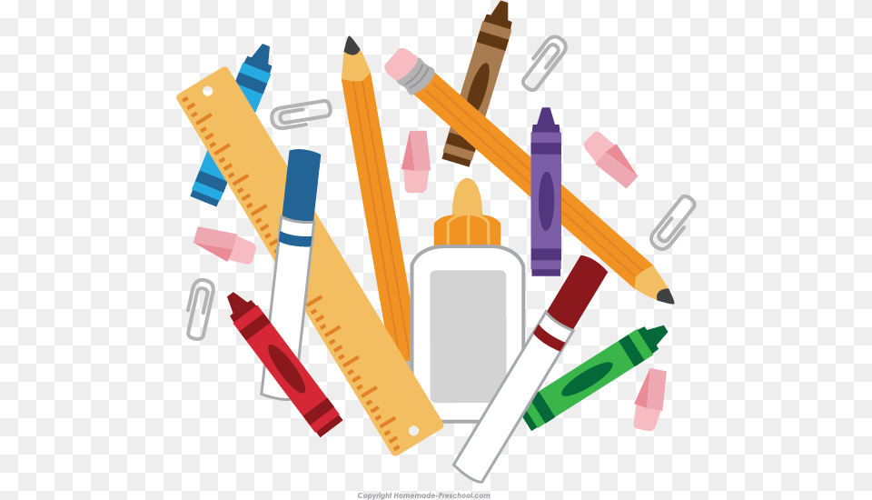 School Supplies Clipart Transparent Crafts And Arts Free Png Download