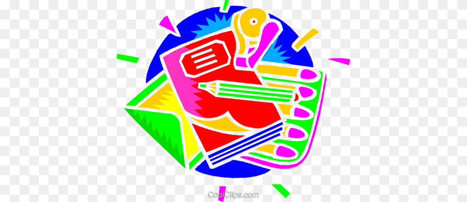 School Supplies Royalty Vector Clip Art Illustration, Graphics, Animal, Bird Png