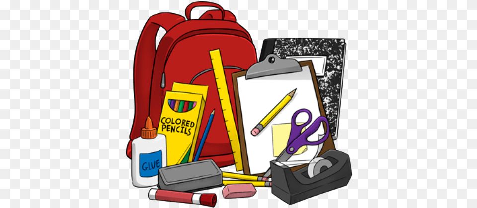 School Supplies Sacred Heart School School Supplies Clipart, Bag, Backpack, Dynamite, Weapon Free Png Download