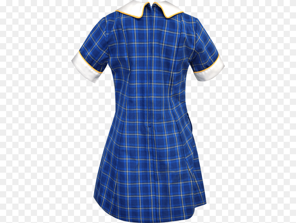 School Uniform Dress Back View Plaid, Clothing, Shirt, Blouse, Tartan Png Image