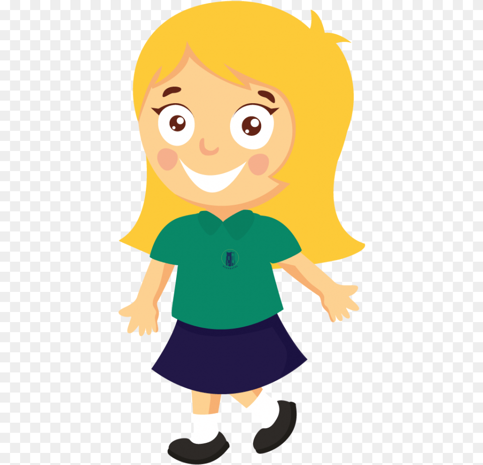 School Uniform Primary School Animation, Baby, Person, Face, Head Free Png Download