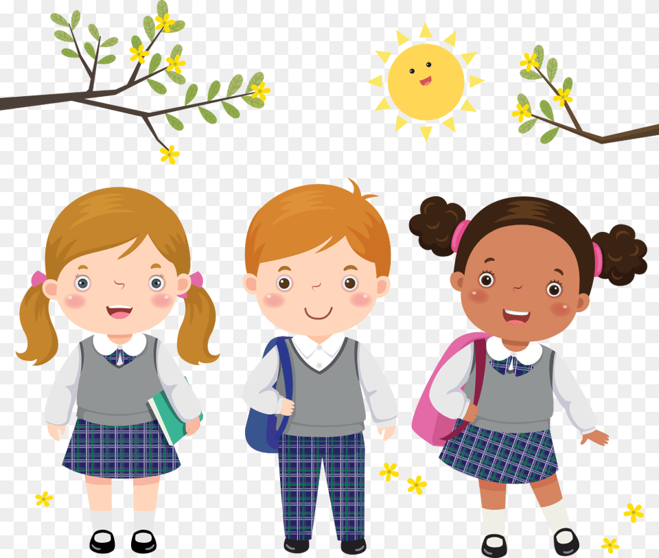 School Uniforms Uniform Vector Wear Student Child Clipart Student Uniform Clipart, Baby, Person, Clothing, Face Free Png Download