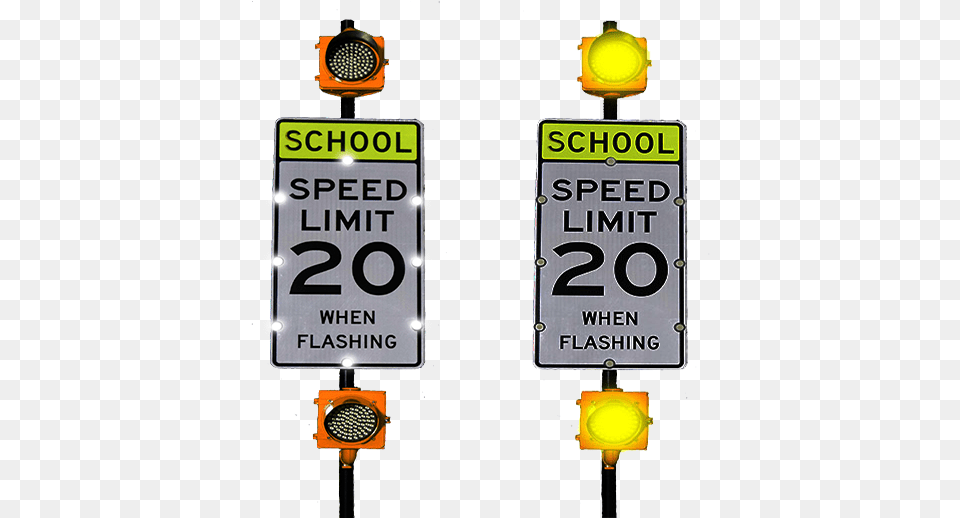 School Zone Flashing Sign, Light, Symbol, Traffic Light, Road Sign Png