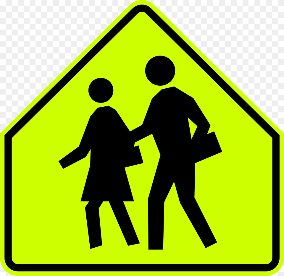 School Zone Sign In British Columbia Clipart, Symbol, Road Sign, Adult, Male Png Image