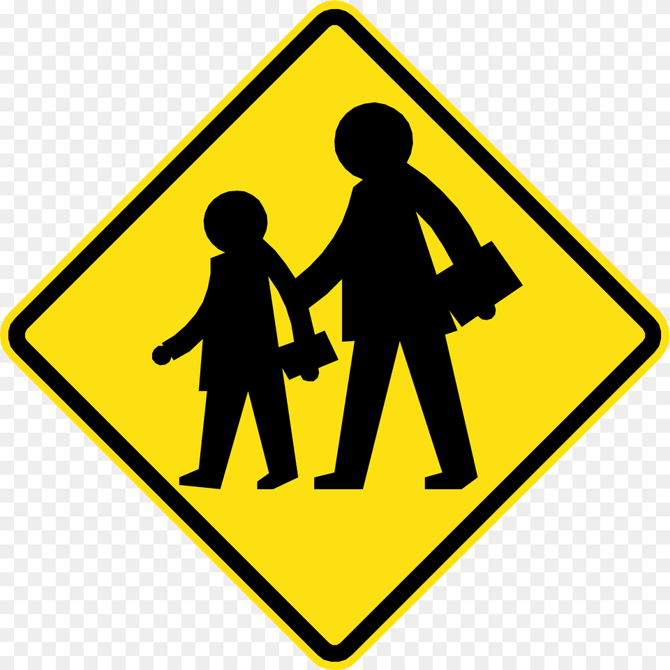 School Zone Sign In Chile Clipart, Symbol, Boy, Child, Male Free Transparent Png