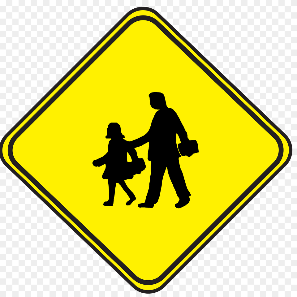 School Zone Sign In Uruguay Clipart, Symbol, Adult, Male, Man Png
