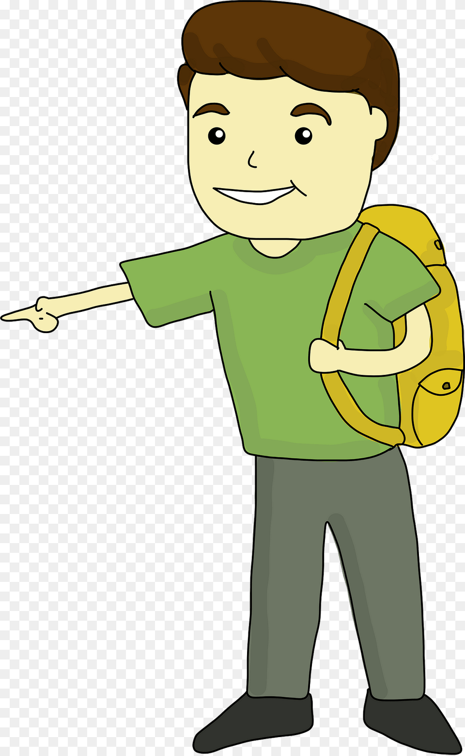 Schoolboy Pointing Finger Clipart, Person, Face, Head, People Png