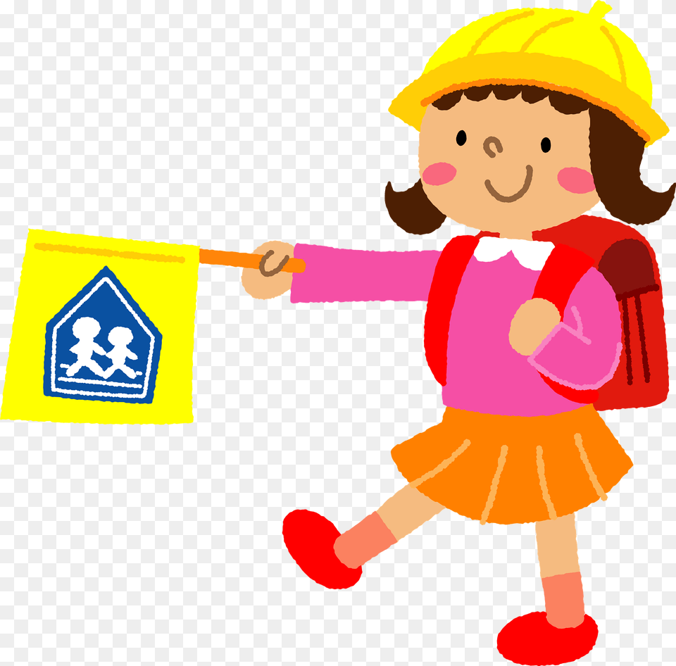 Schoolgirl As Crossing Guard Clipart, Baby, Person, Clothing, Skirt Free Transparent Png