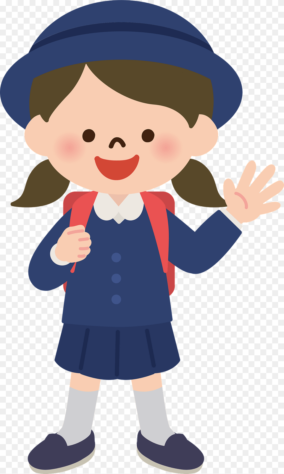 Schoolgirl Is Waving Clipart, Baby, Person, Face, Head Free Png