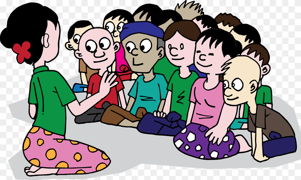 Schoolkids With A Teacher Clipart, Baby, Person, Face, Head Free Png