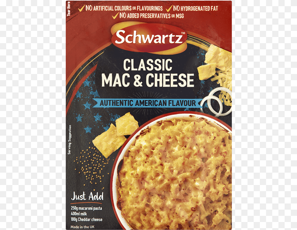 Schwartz Classic Mac Cheese 30g Kugelis, Advertisement, Poster, Food, Pizza Free Png