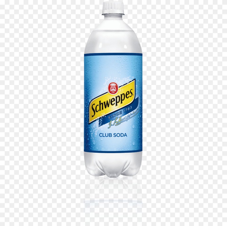 Schweppes Club Soda 1 L Bottle, Water Bottle, Beverage, Mineral Water Free Transparent Png