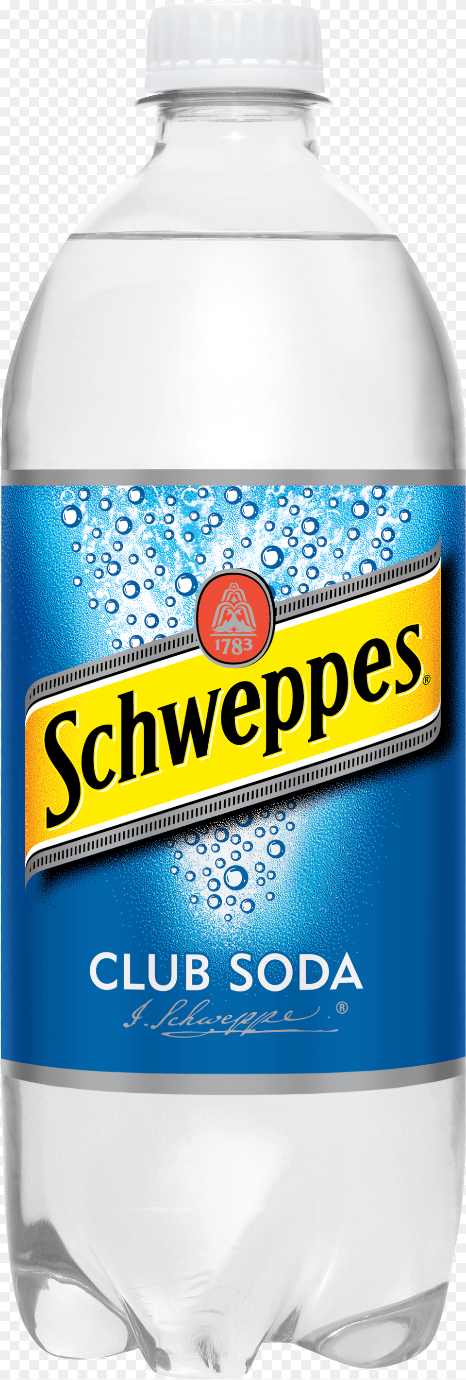 Schweppes Club Soda, Bottle, Water Bottle, Beverage, Mineral Water Free Transparent Png