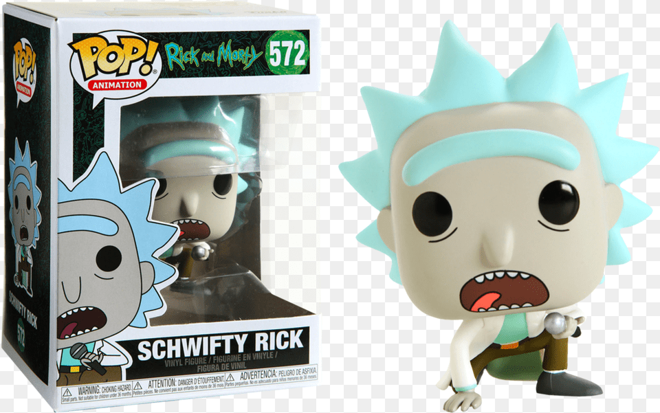 Schwifty Rick And Morty Pop, Plush, Toy, Person, Face Free Png