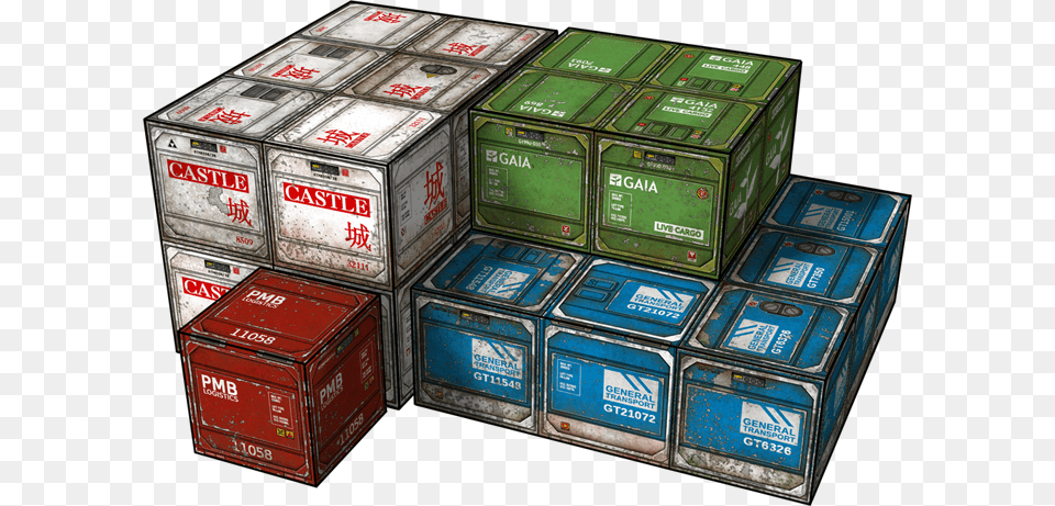 Sci Fi Crate Papercraft, Box, Shipping Container Free Png Download