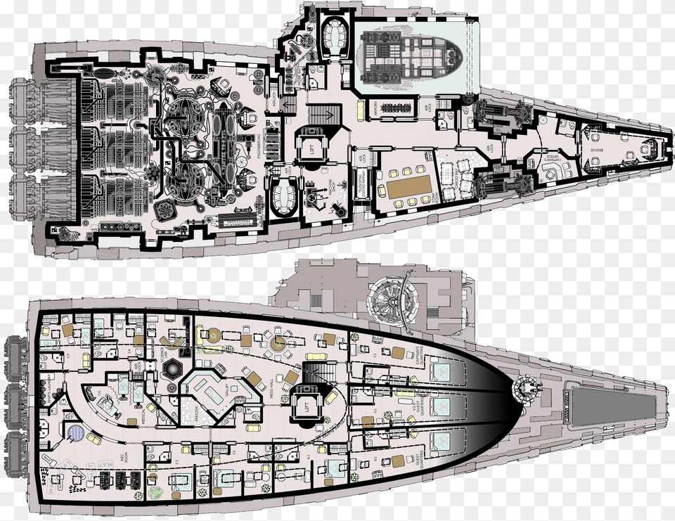 Sci Fi Ship Map, Diagram, Chart, Plan, Plot Free Png