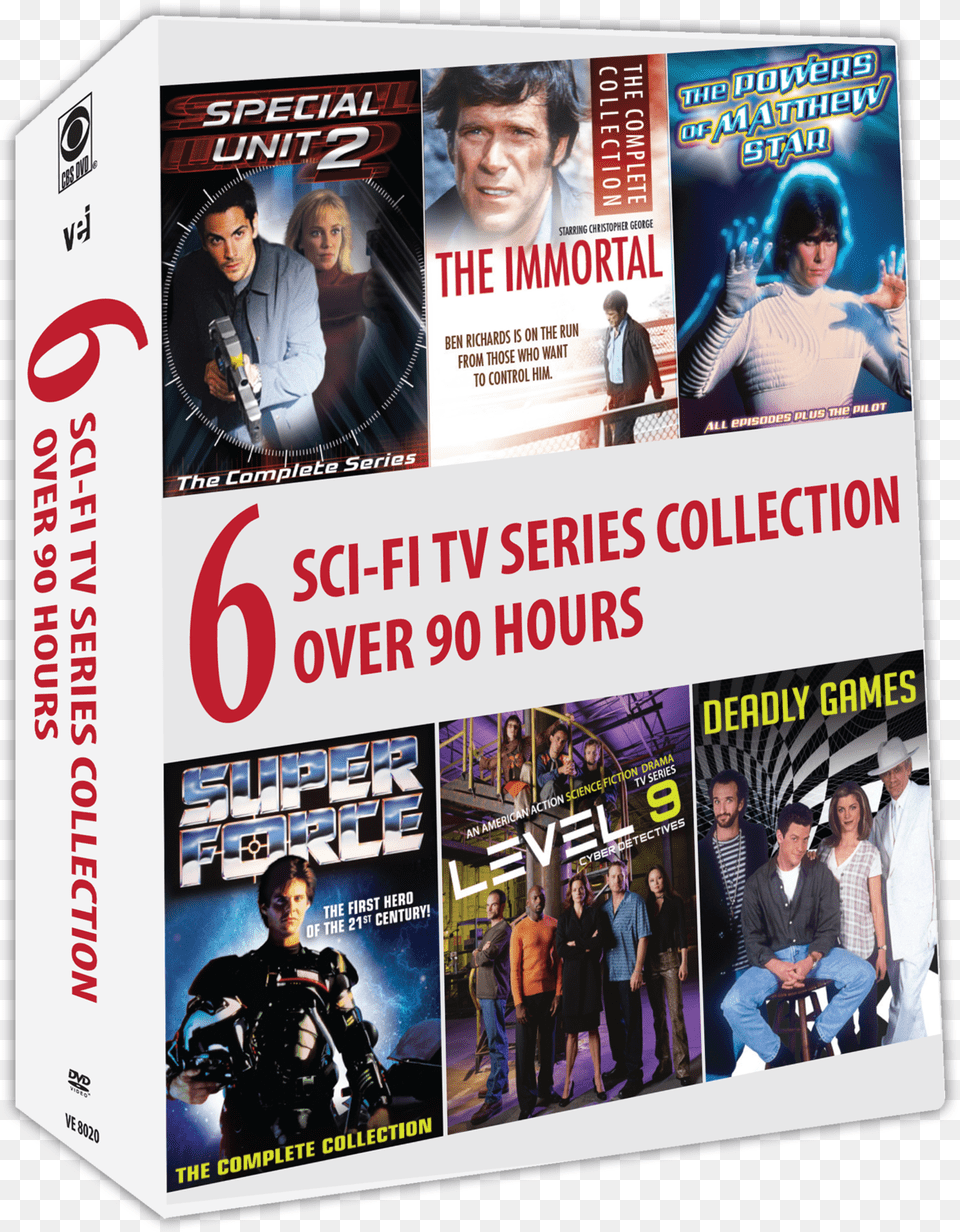 Sci Fi Tv Series Collection Over 90 Hours 8020 Sci Fi Games Collection, Adult, Poster, Person, Woman Png Image