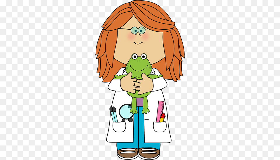 Science Cartoon Clipart, Clothing, Coat, Baby, Cleaning Png Image