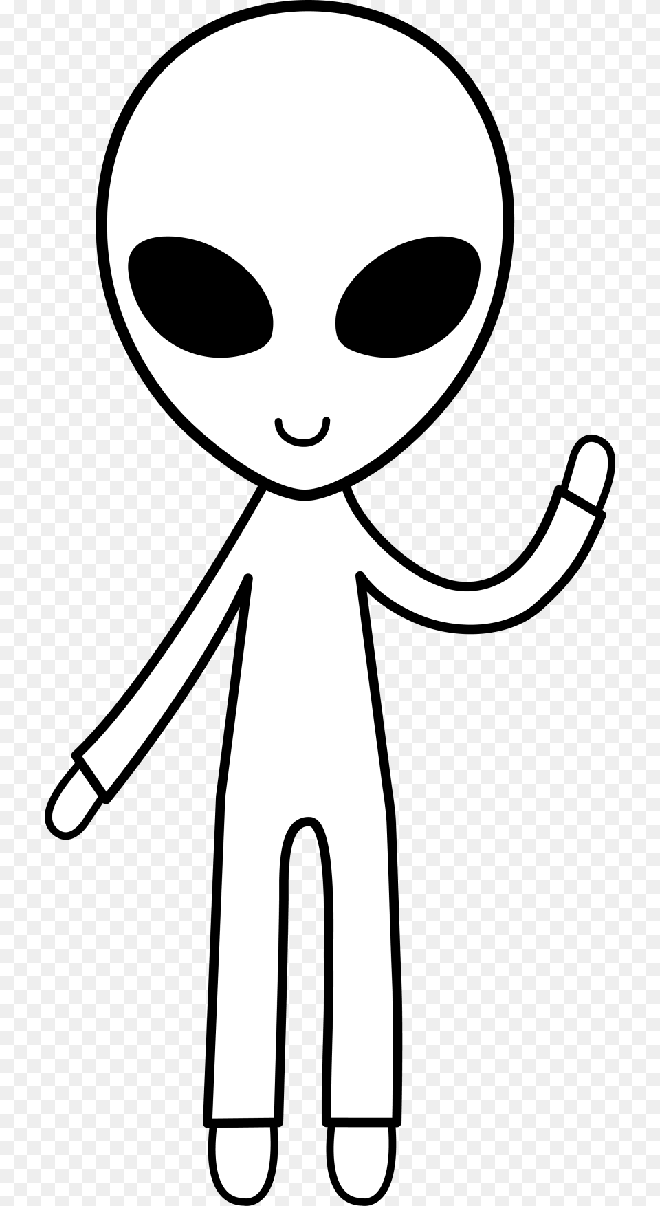 Science Clipart Black And White, Alien, Stencil, Person Png Image