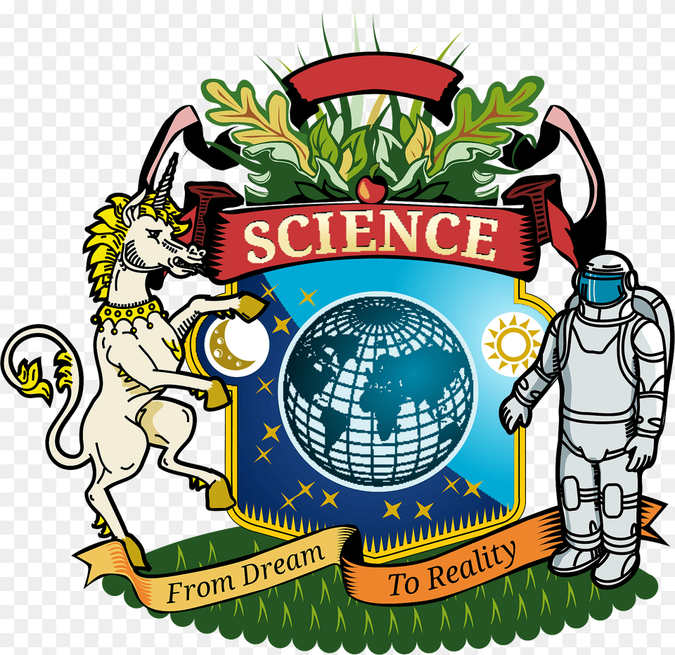 Science Coat Of Arms Clipart, Symbol, Emblem, Adult, Person Png Image