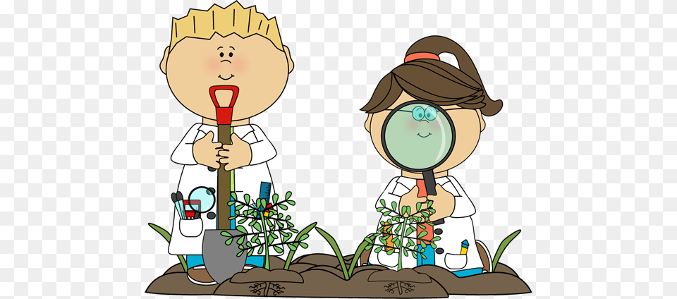 Science Kids Examining Plants, Garden, Nature, Outdoors, Gardening Png