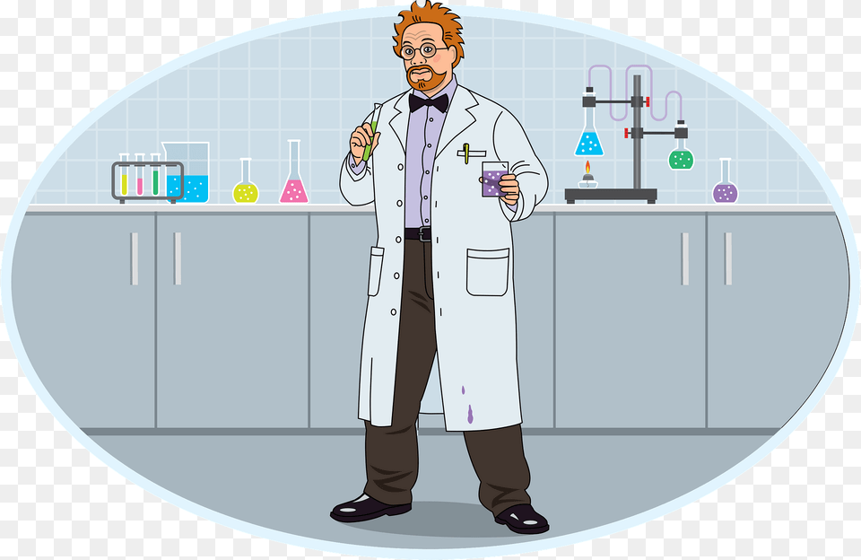 Scientist Clipart, Clothing, Coat, Lab Coat, Man Png Image