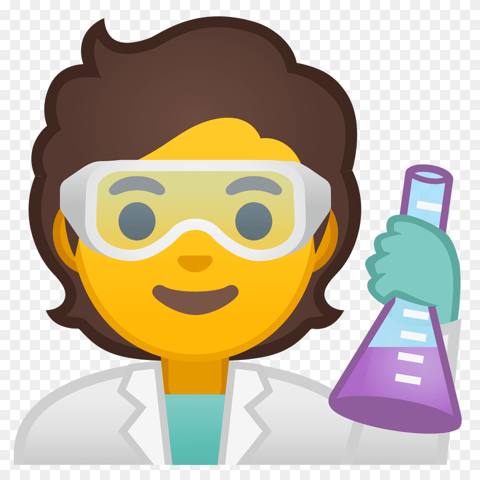 Scientist Emoji Clipart, Clothing, Coat, Face, Head Free Png Download