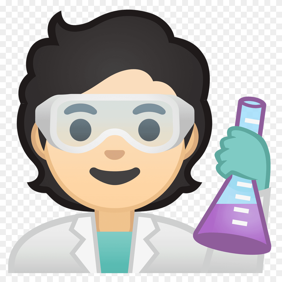 Scientist Emoji Clipart, Clothing, Coat, Photography, Face Png