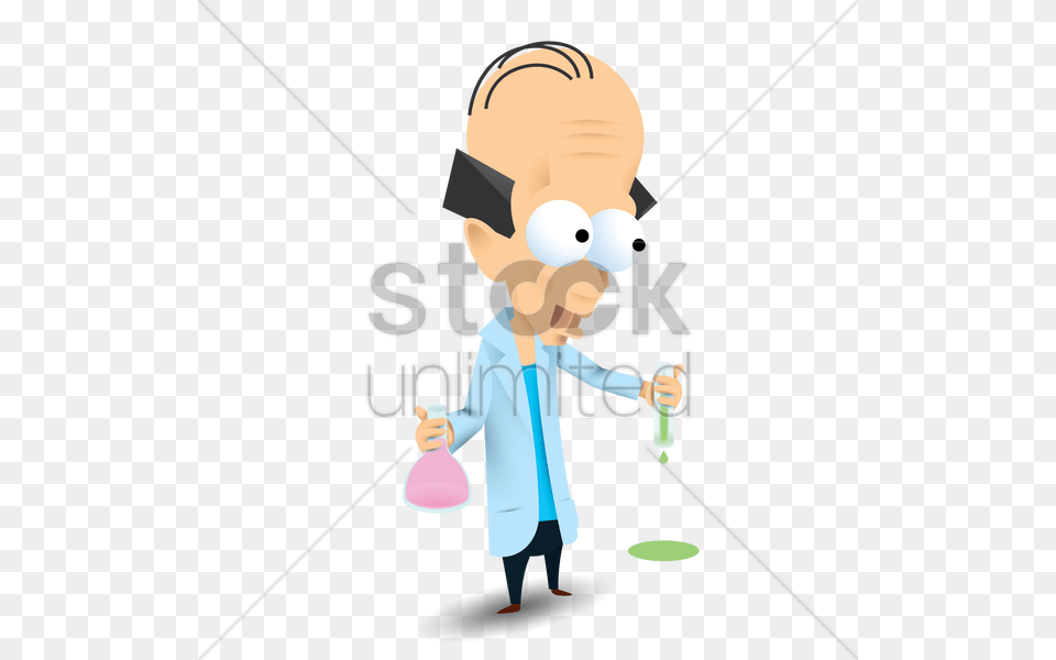 Scientist Holding Test Tube And Conical Flask Vector Image, Cleaning, Person, Photography, Baby Free Png
