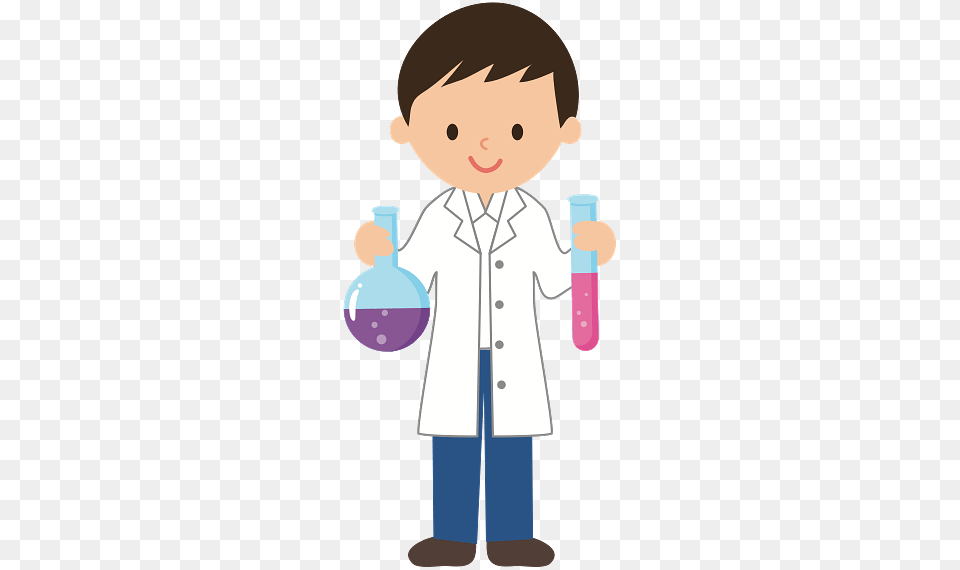 Scientist Holding Test Tubes, Clothing, Coat, Lab Coat, Baby Free Png Download