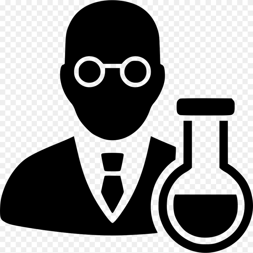 Scientist Image Chemist Icon, Stencil, Accessories, Goggles, Head Free Png Download