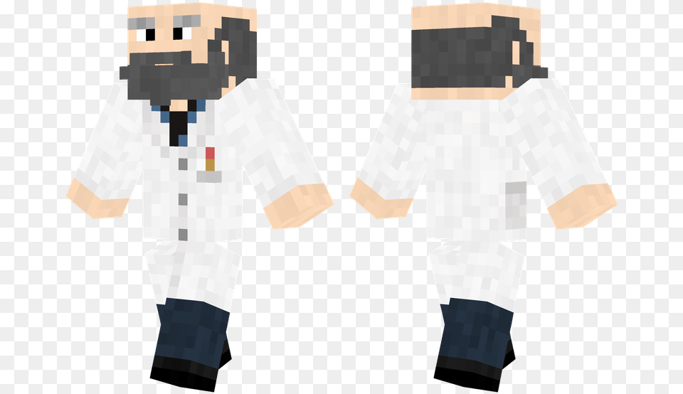 Scientist Minecraft Skin, Clothing, Coat, Pants, Shirt Free Png