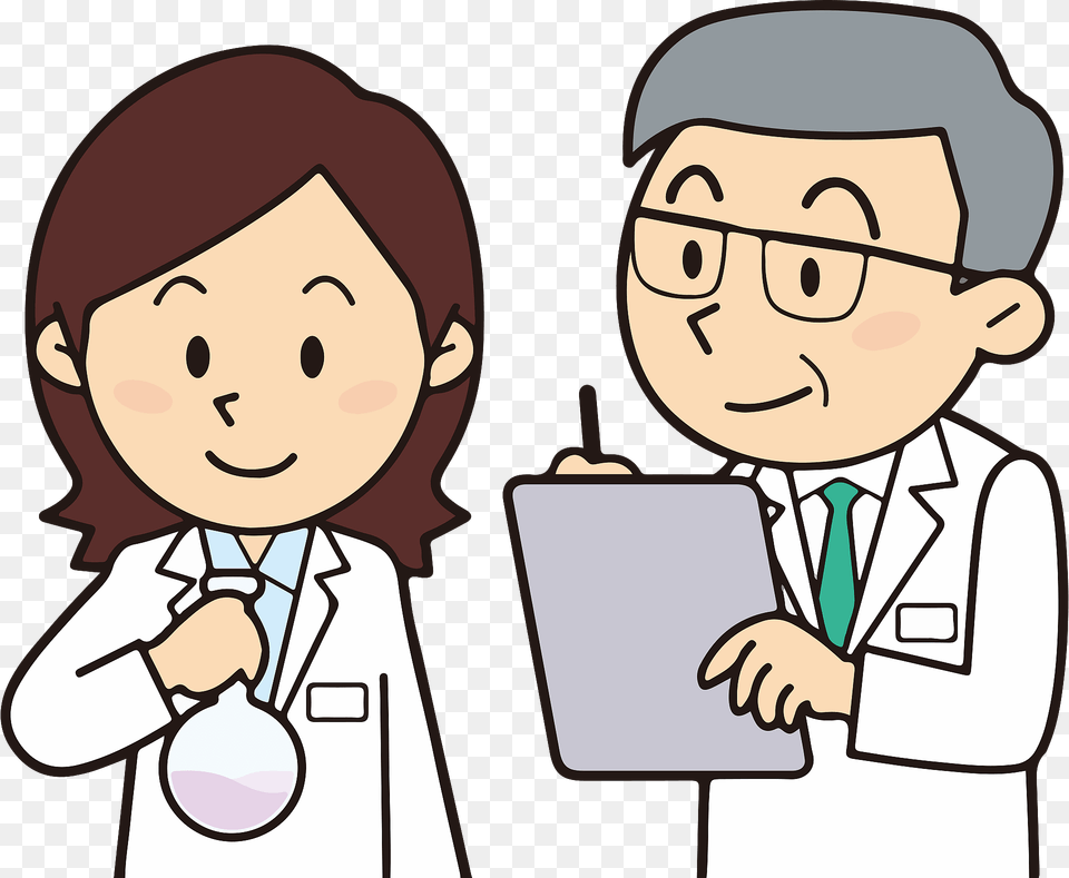 Scientist Working In The Laboratory Clipart, Clothing, Coat, Person, Baby Png