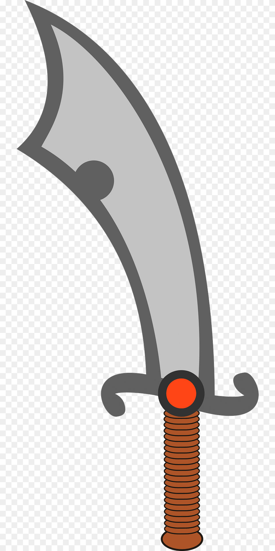 Scimitar Simple Clipart, Sword, Weapon, Bow, Blade Png Image
