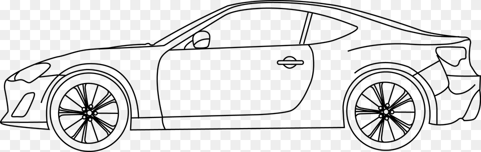 Scion Frs Coloring Page, Gray Free Transparent Png