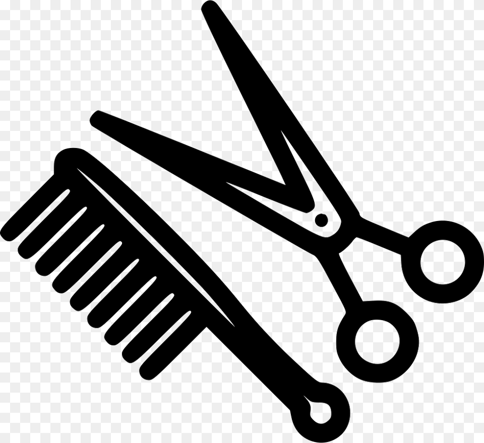 Scissors And Comb Free Transparent Png