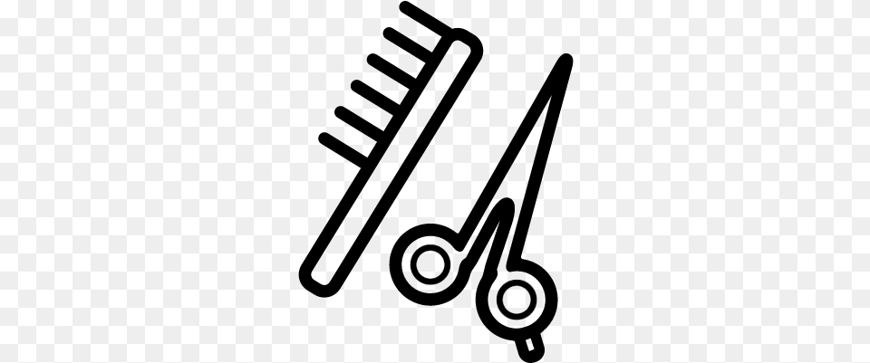Scissors And Comb Vector Scissors, Gray Free Png