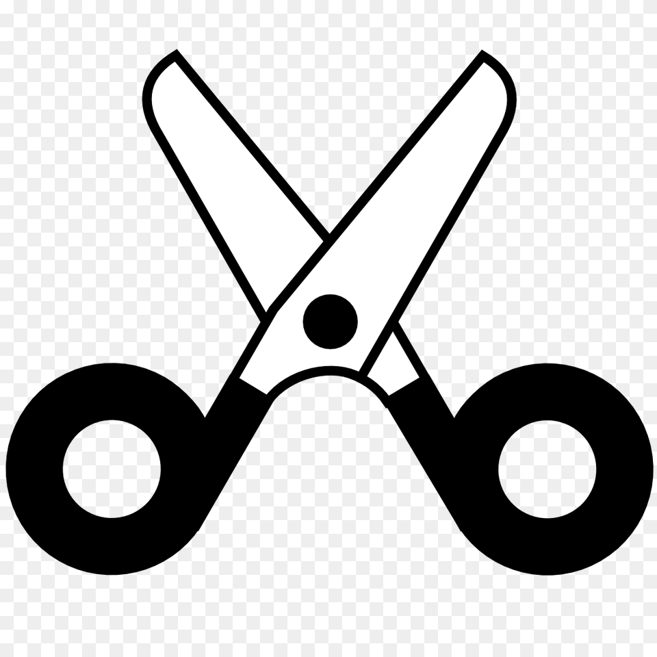 Scissors Black And White, Smoke Pipe, Blade, Shears, Weapon Png Image