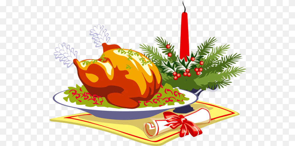 Scissors Clipart Christmas Dinner Clipart Food, Meal, Roast, Turkey Dinner Free Png