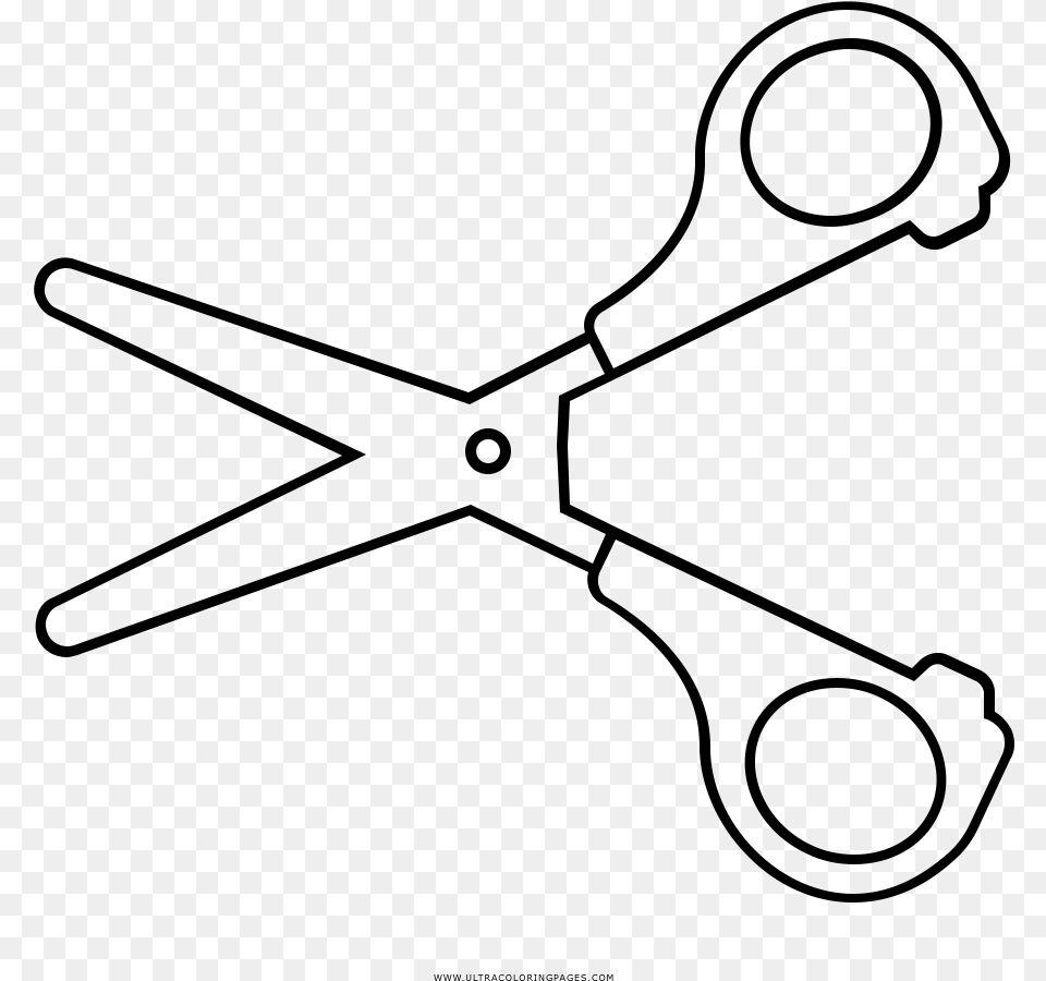 Scissors Coloring, Gray Free Png