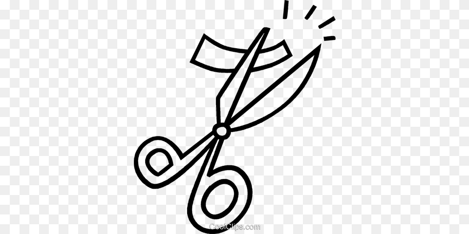 Scissors Cutting A Ribbon Royalty Vector Clip Art, Device, Grass, Lawn, Lawn Mower Free Transparent Png
