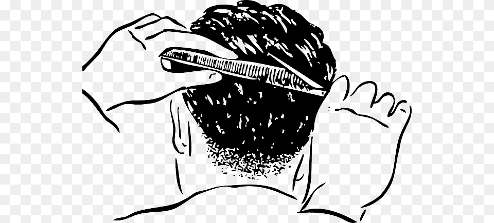 Scissors Man Person Cartoon Barber Hair Cut Hair Cutting Clip Art, Body Part, Face, Head, Neck Free Png